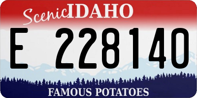 ID license plate E228140