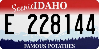 ID license plate E228144