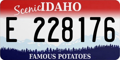 ID license plate E228176