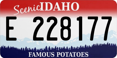 ID license plate E228177