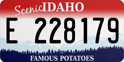 ID license plate E228179