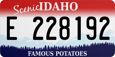 ID license plate E228192
