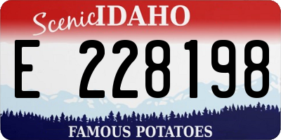 ID license plate E228198