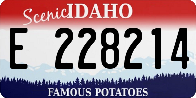 ID license plate E228214