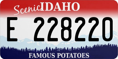ID license plate E228220
