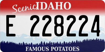 ID license plate E228224