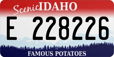 ID license plate E228226