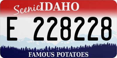 ID license plate E228228