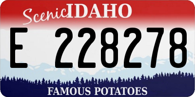 ID license plate E228278