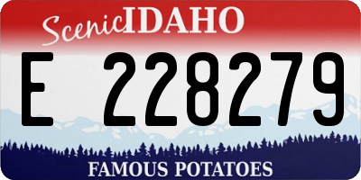 ID license plate E228279