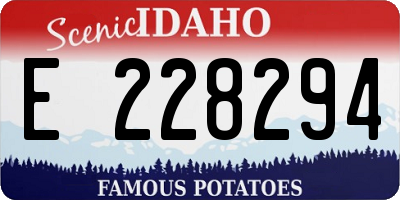 ID license plate E228294