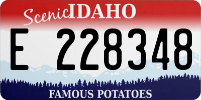 ID license plate E228348