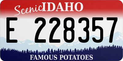 ID license plate E228357