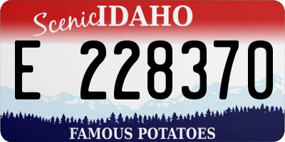 ID license plate E228370