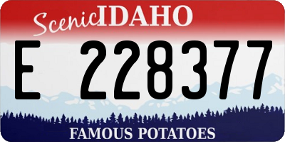 ID license plate E228377