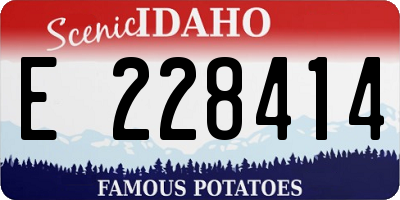 ID license plate E228414