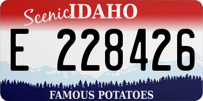 ID license plate E228426
