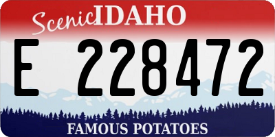 ID license plate E228472