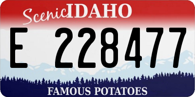 ID license plate E228477