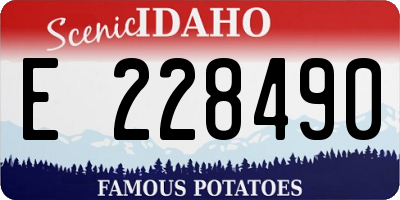 ID license plate E228490