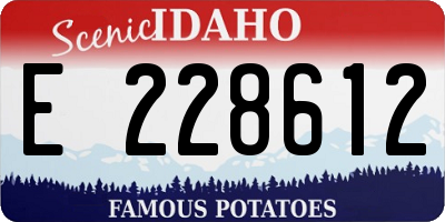 ID license plate E228612