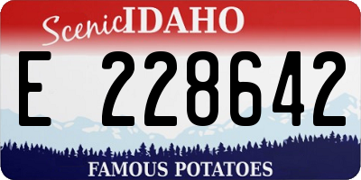 ID license plate E228642