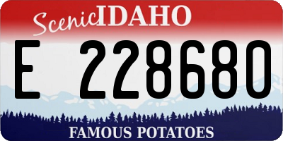 ID license plate E228680