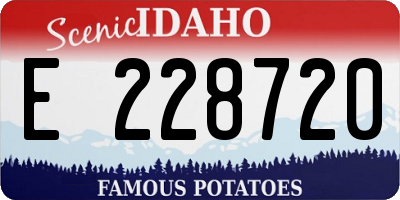 ID license plate E228720