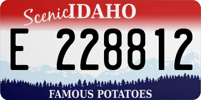 ID license plate E228812