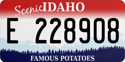 ID license plate E228908