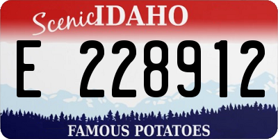 ID license plate E228912