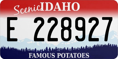 ID license plate E228927