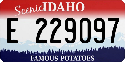 ID license plate E229097