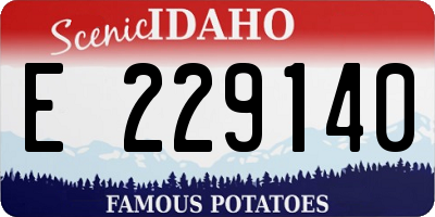ID license plate E229140