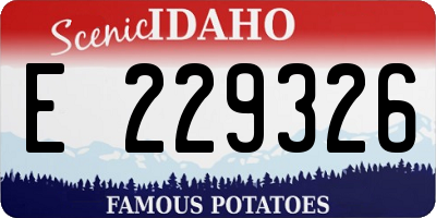 ID license plate E229326