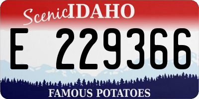 ID license plate E229366