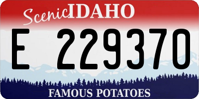 ID license plate E229370