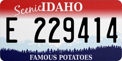 ID license plate E229414
