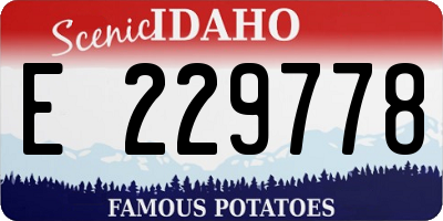 ID license plate E229778