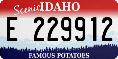 ID license plate E229912