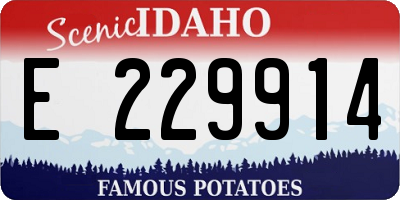 ID license plate E229914