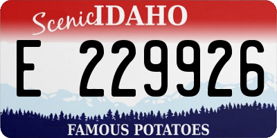 ID license plate E229926