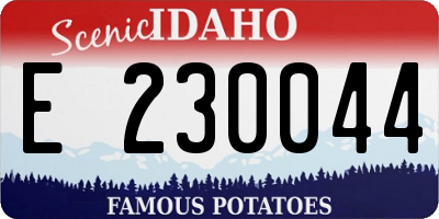 ID license plate E230044