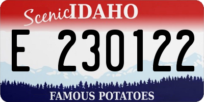 ID license plate E230122