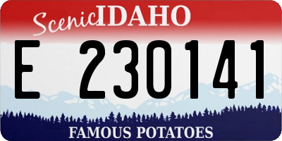 ID license plate E230141