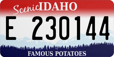 ID license plate E230144
