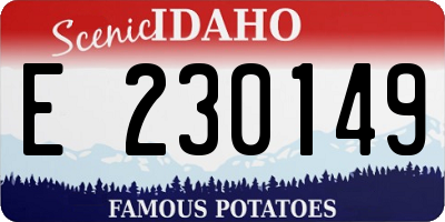 ID license plate E230149