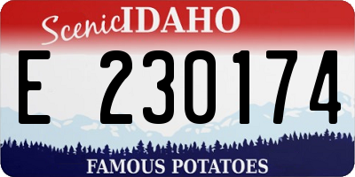 ID license plate E230174