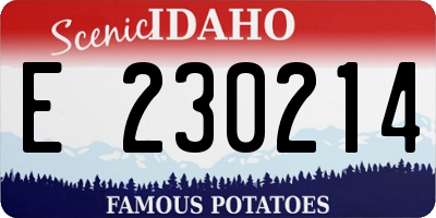 ID license plate E230214