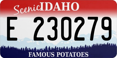 ID license plate E230279